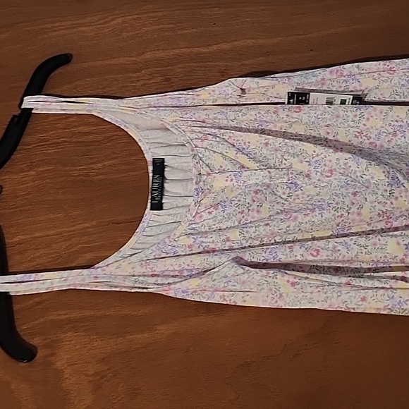 Lauren Ralph Lauren Sleeveless Short Nightgown - Multi Floral - Picture 2 of 5